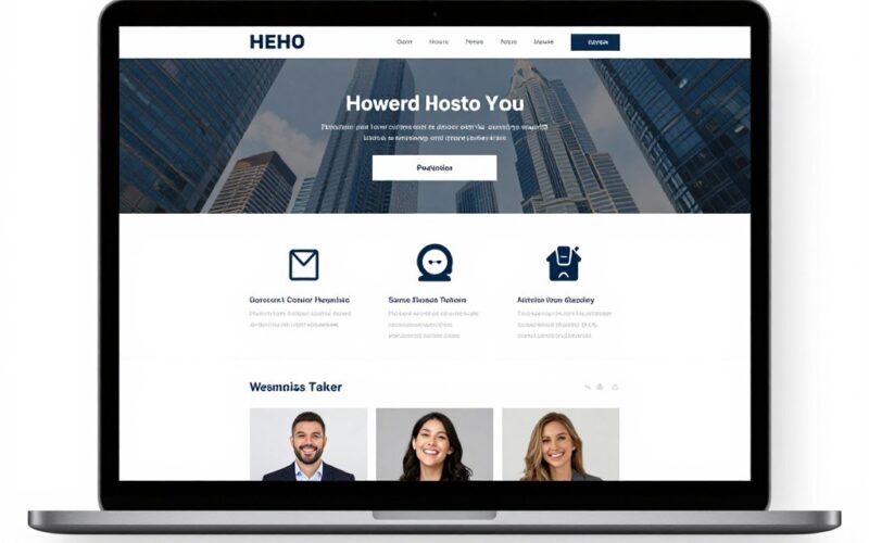 Professional corporate website homepage