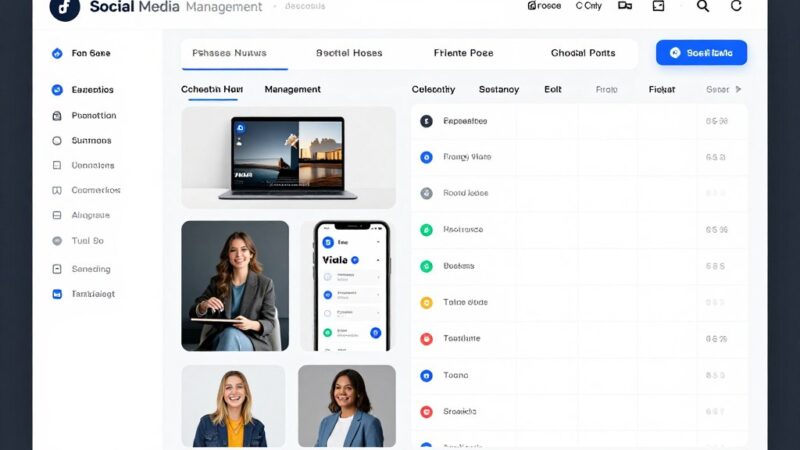 Social media management dashboard