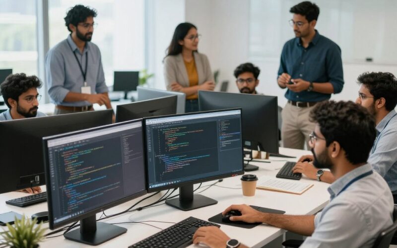Webforgerz development team working together