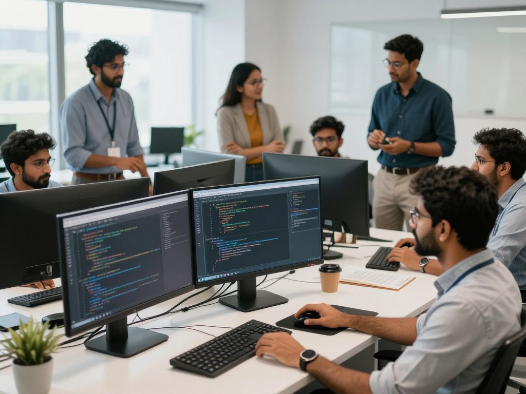 Webforgerz development team working together